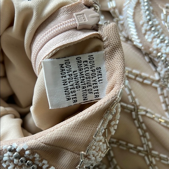 Anna C. Beige Embellished Beaded, Low Back Maxi Evening Dress, Gown, Worn once - Picture 8 of 11